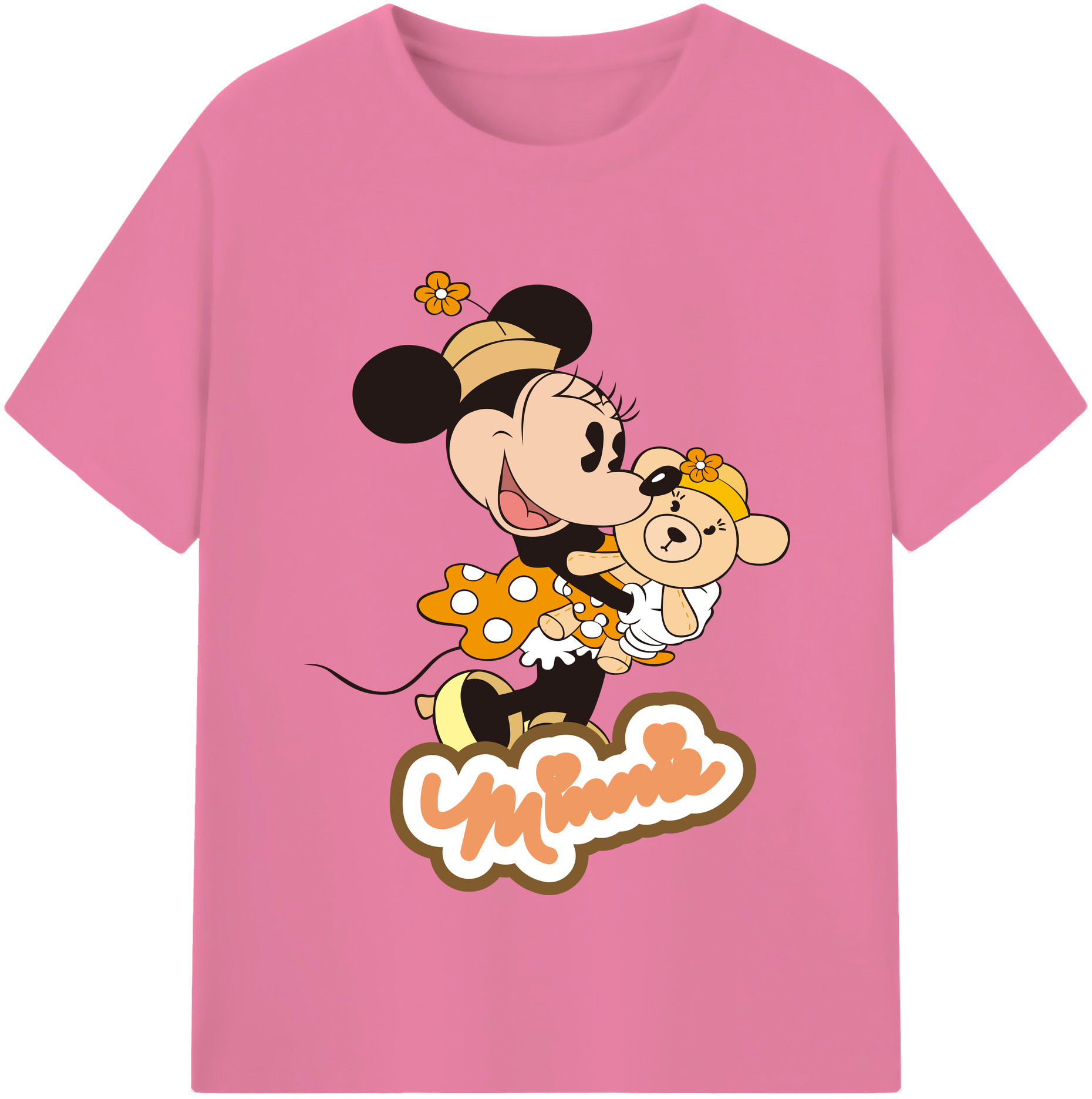 （画像用） ミッキーマウス Mickey Mouse 綿100％半袖Tシャツ（フロントプリント）